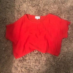 Red crop top
